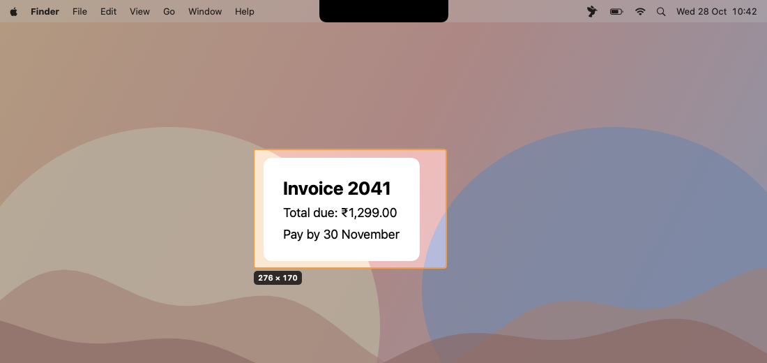 Grab Text selecting an invoice inside an image